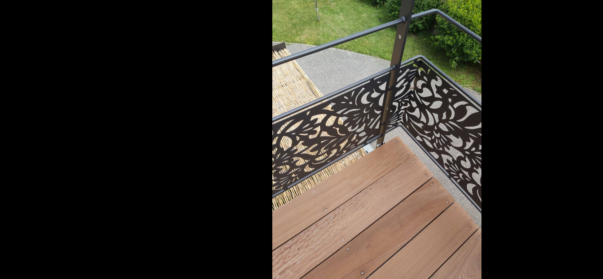 Garde-corps métallique décoratif extérieur